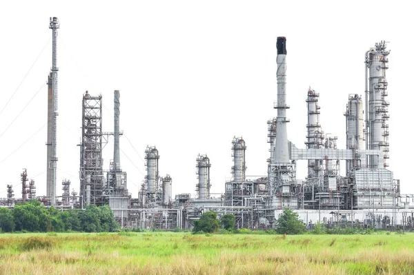 Oil refinery isolated on white background