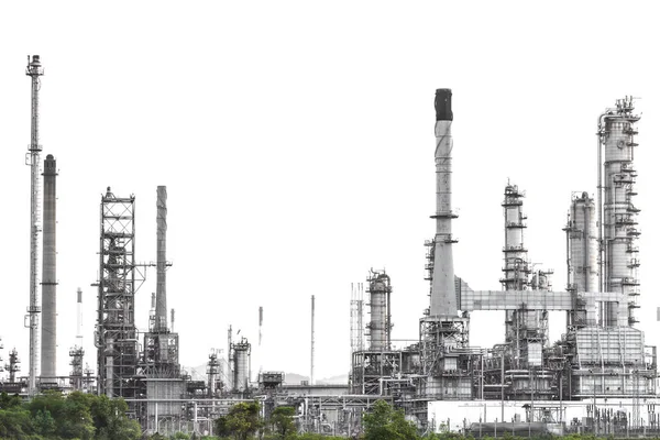 Aislamiento de refinería de petróleo sobre fondo blanco — Foto de Stock