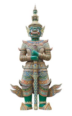 Wat Phra Kaew Grand Palace Bangkok isol dev koruyucu heykeli