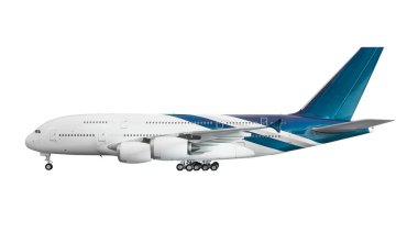 Kırpma yolu ile beyaz zemin üzerinde izole uçak