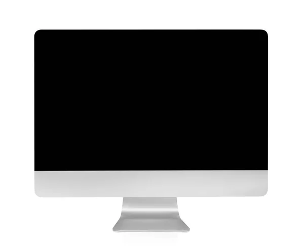 Affichage de l'ordinateur avec écran noir vierge isolé — Photo