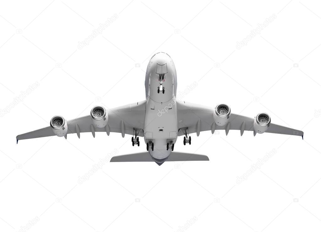 Airplane isolated on white background with clipping path