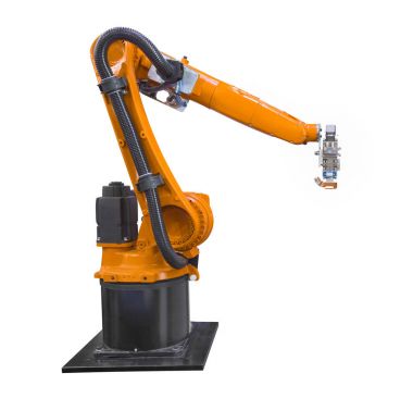 Kırpma yolu ile beyaz arka plan üzerinde izole sanayi robot