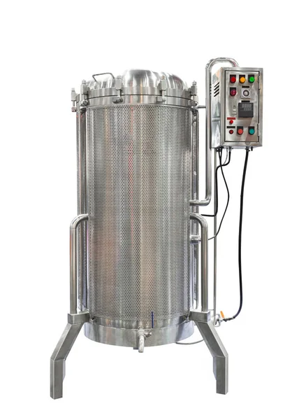 Düdüklü tencere kırpma yolu ile beyaz arka plan üzerinde izole sanayî için