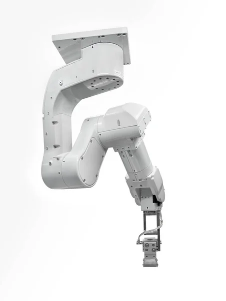클리핑 경로와 흰색 배경에 고립 된 산업 로봇 천장 유형 — 스톡 사진