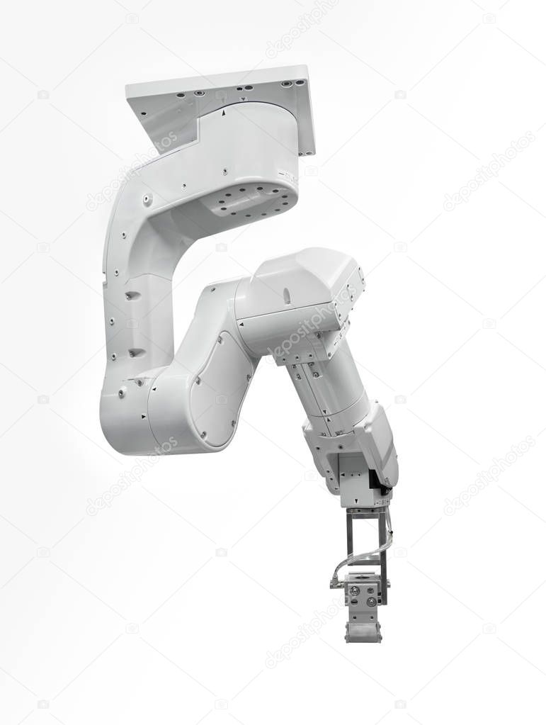 Industry robotic ceiling type isolated on white background with clipping path