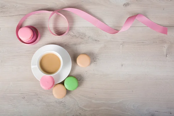 Galleta de café y macaron — Foto de Stock