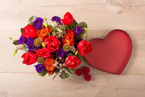 Colocación plana de flores y plantas — Foto de Stock