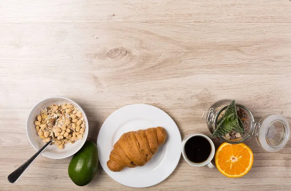 Näringsrik och hälsosam frukost — Stockfoto
