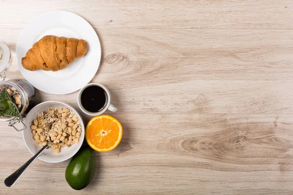 Näringsrik och hälsosam frukost — Stockfoto