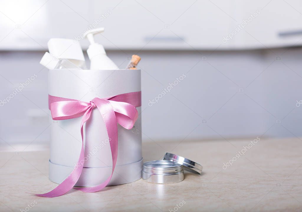 Gift box with cosmetics