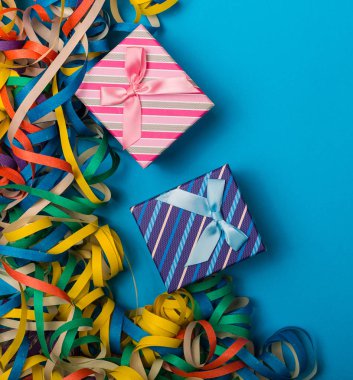 Konfeti ile parti Festival arka plan. Kopya alanı