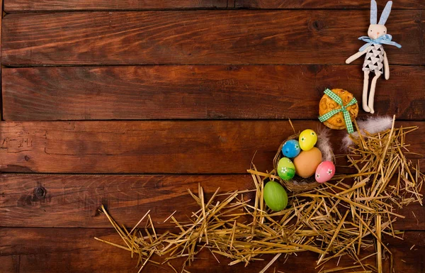 Fundo Primavera Com Símbolos Tradicionais Páscoa — Fotografia de Stock