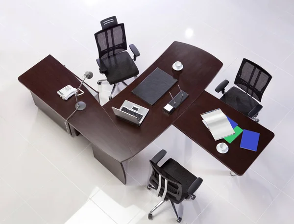 Muebles de oficina para gerente vista superior —  Fotos de Stock