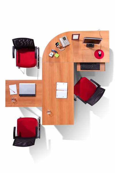Móveis de escritório para gerente vista superior — Fotografia de Stock