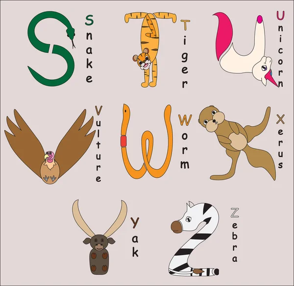 çocuklar için hayvan alfabesi