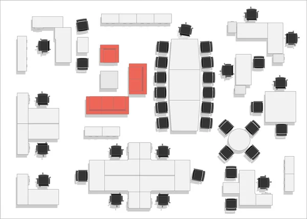 Ofis mobilyası üst görünüm rengi