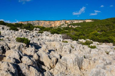 Plaj olmadan kefalonia kayalar Adası