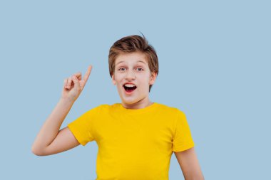 Evreka, bir fikri olan şaşkın çocuk.,