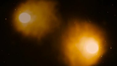 Kara bardağa su damlaları. Sarı titreşim