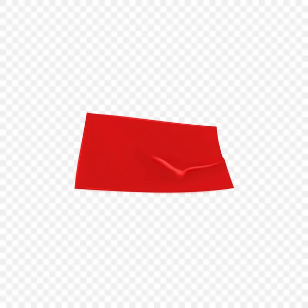 Красный Клейкий Скотч Ремонта Изолирован Прозрачном Фоне Реалистичная Красная Клеевая — стоковый вектор
