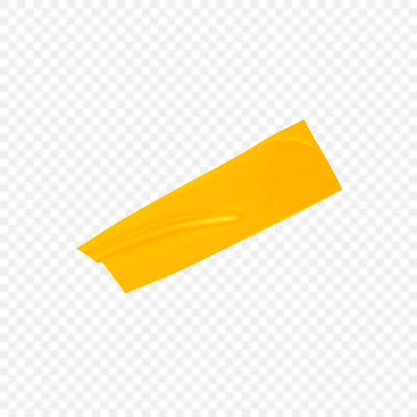 Gelbes Kanalreparaturband Isoliert Auf Transparentem Hintergrund Realistisches Gelbes Klebeband Stück — Stockvektor