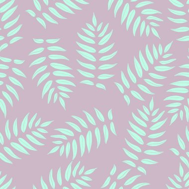 Palmiye yaprakları ile vektörsüz desen 