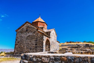 Sevan, Ermenistan'ın eski bir Sevanavank kilise doğal görünümünü