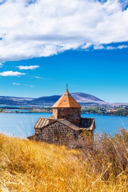 Sevan, Ermenistan'ın eski bir Sevanavank kilise doğal görünümünü