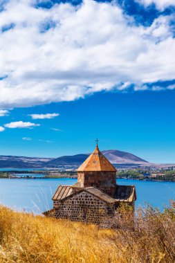 Sevan, Ermenistan'ın eski bir Sevanavank kilise doğal görünümünü