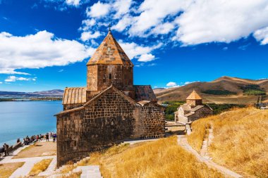 Sevan, Ermenistan'ın eski bir Sevanavank kilise doğal görünümünü