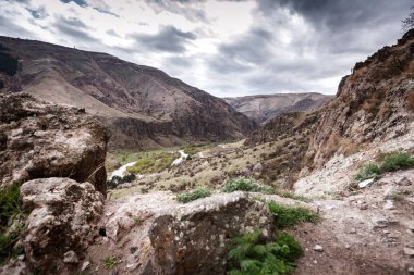 Vardzia mağara city-manastır Erusheti dağ, Gürcistan
