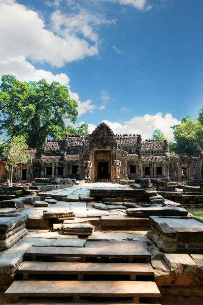 Bejárat Régi Preah Khan Templom Csodálatos Angkor Siem Reap Kambodzsa — Stock Fotó