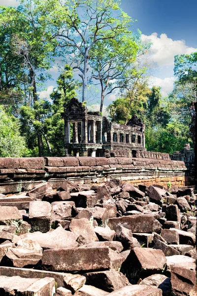 Ruinen Des Antiken Preah Khan Tempels Erstaunlichem Angkor Siem Reap — Stockfoto