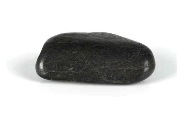 Black polished pebbles — Stock Photo, Image