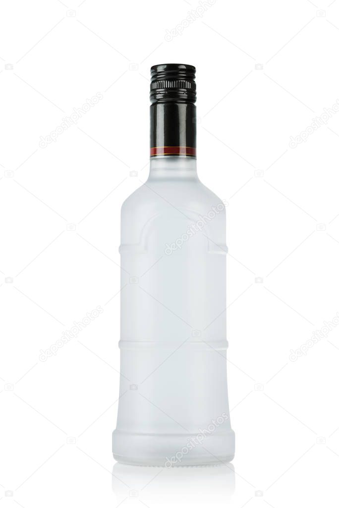 chilled bottle of vodka 