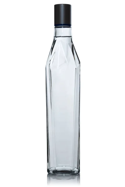 Şişe votka kıymık buz şeklinde — Stok fotoğraf