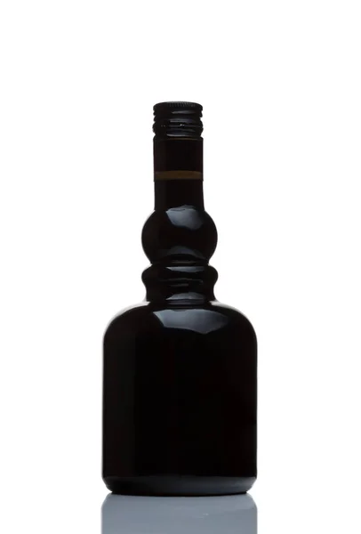 Bottle black glass — Stock Photo, Image