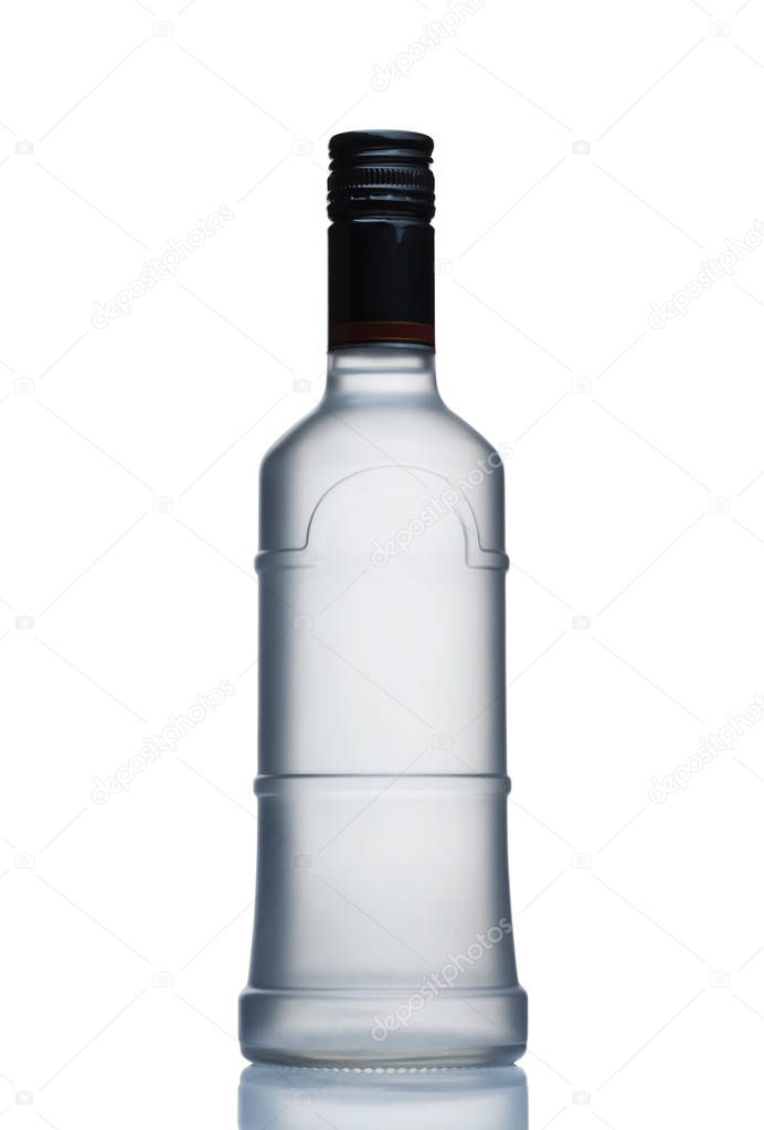  bottle of vodka frosted glass