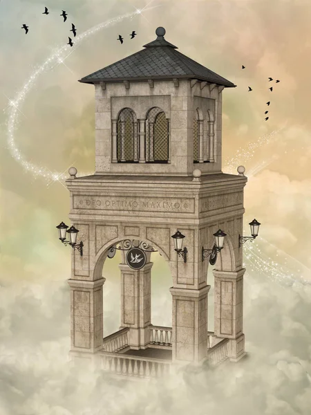 Φαντασία 3d rendering Πύργος — Φωτογραφία Αρχείου