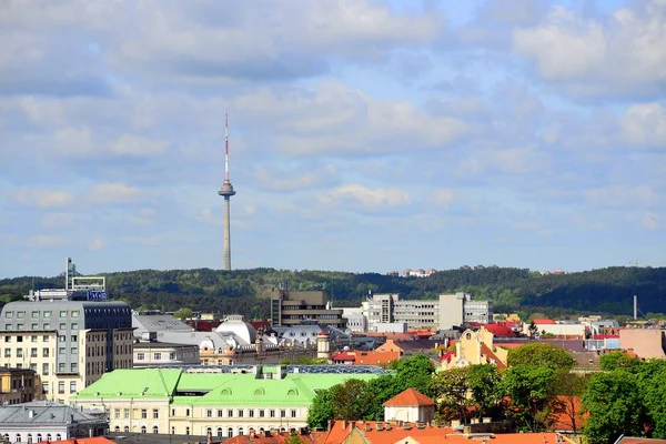 Blick von der Burg Gediminas auf das alte Vilnius — Stockfoto