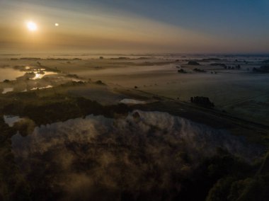 Luftbild aus Deutschlands Elbmarsch