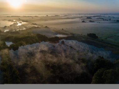 Luftbild aus Deutschlands Elbmarsch
