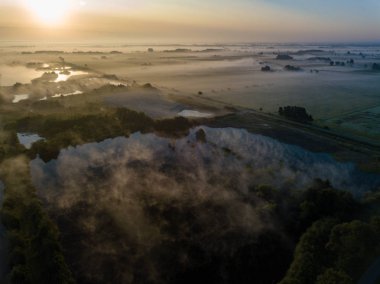 Luftbild aus Deutschlands Elbmarsch