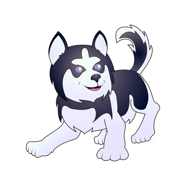 Illustration vectorielle Husky, isolée sur fond blanc . Illustration De Stock