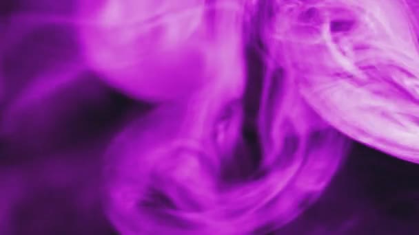 Fumaça violeta real em fundo balck - ideal para transição ou fundo — Vídeo de Stock