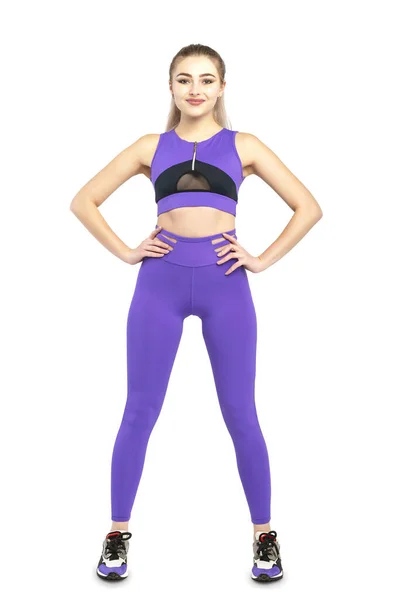 Sporty Slim Fitness Woman Healthy Woman Body Curve Sport Wear — Stock Photo, Image