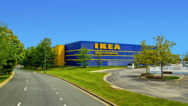 New York, USA - August 08, 2012: IKEA Swedish Retail Store in beautiful landscape