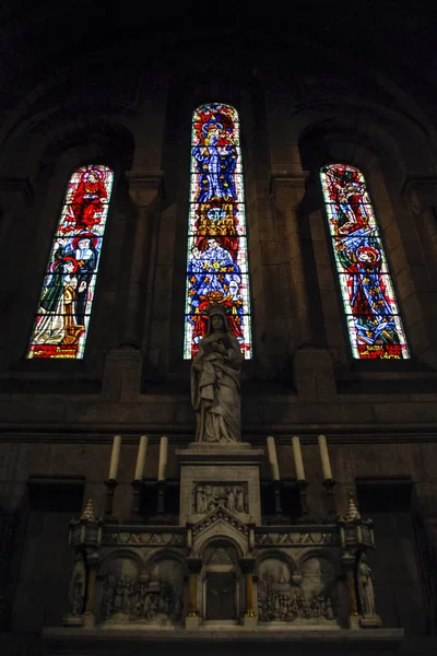 프랑스 2008 Paris Sacr 가톨릭의 신성한 교회와 성당은 대성당의 스테인드 — 스톡 사진