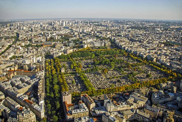 "Cimetière Montparnasse ", vue aérienne du cimetière, Paris, France — Photo